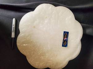 lot 19 image: Candle World Charger Plate - Flower-Shaped White Ceramic