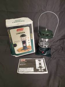 lot 72 image: Coleman Propane Lantern - Original Box Included, Instruction Sheet, Outdoor Camping Light