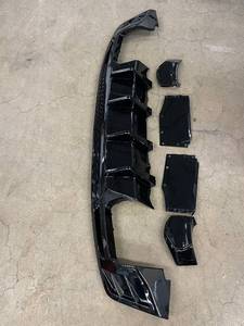 lot 19 image: Gloss Black Front Bumper Cover Kit - 6-Piece Set