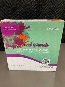 lot 76 image: Davelou Wood Panels - Birch Studio Depth 10 x 10 x 23 in (5 Panels)