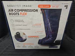 lot 31 image: Sharper Image Air Compression Boots (Size Large-XL)