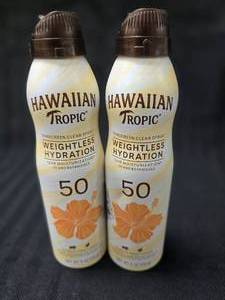 lot 45 image: (2) Bottles of Hawaiian Tropic Weightless Hydration Clear Sunscreen SPF 50