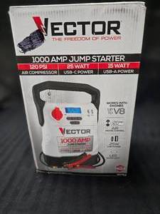 lot 61 image: Vector 1000 Amp Jump Starter with Air Compressor