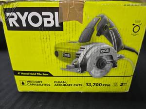lot 65 image: Ryobi 4 Handheld Tile Saw (Blade not Included)
