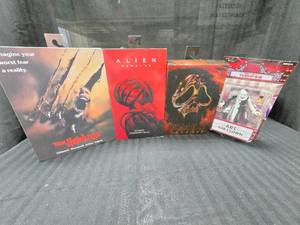 lot 149 image: Collectable Figures Art the Clown, Ghost Face, Alien, The Howling