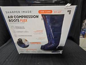 lot 157 image: Sharper Image Air Compression Boots- Flex sz L - XL 59 - 63