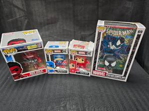 lot 174 image: PoP  Spiderman Scarlet Witch Captain America