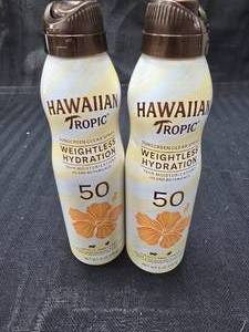 lot 210 image: (2) Bottles of Hawaiian Tropic Weightless Hydration Clear Sunscreen SPF 50