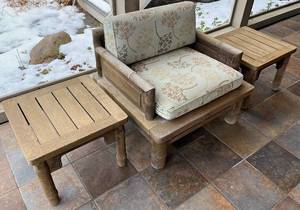lot 10N image: Patio - Outdoor Wood Furniture Set