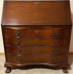 lot 145N image: Base BR - Antique Bombe Secretary Desk