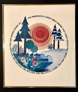 lot 85H image: LL - Minnesota Lakes Area Framed Artwork