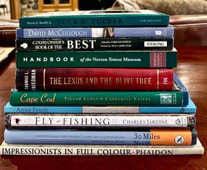 lot 100H image: LL - 10-Book Lot - Fly Fishing The Lexus and the Olive Tree Impressionists in Full Colour