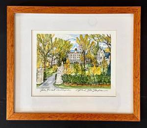 lot 118H image: LR - Lake Forest College Print - McMahon Gallery - 12x14 Framed Artwork