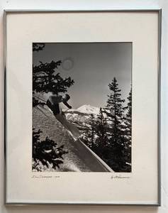 lot 130HH image: LR - Dick Durrance 1948 Ski Photograph - Framed