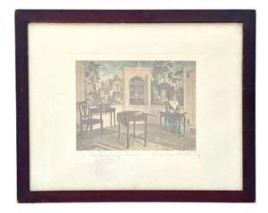 lot 7D image: OF - Wallace Nutting Colored Photograph Print - An Old Newbury Corner