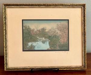 lot 32D image: Wallace Nutting Hand-Colored Photograph - Vintage Framed