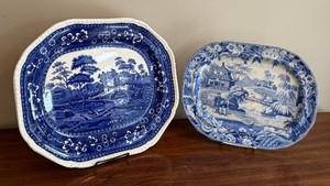 lot 64D image: W.R. Midwinter Rural England Transferware Platters - (England)