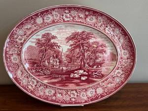 lot 65D image: Large Vintage Platter, Rural England