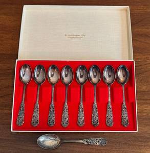 lot 68D image: DR - Demitasse Spoons 830S Scandinavian Sterling - Vintage 10-Piece Set