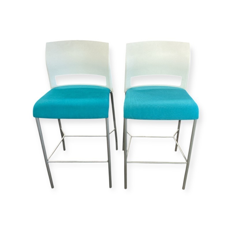 lot 62 image: 2 Steelcase Pub Stools