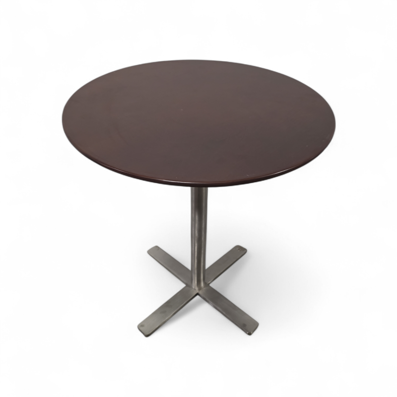 lot 64 image: Cumberland Wood & Stainless Steel Accent Table