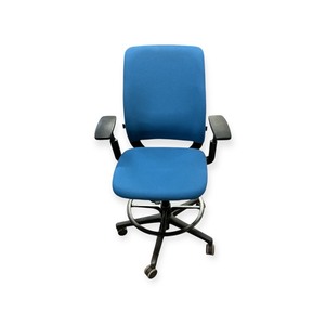 lot 10 image: Steelcase Amia Draft Chair Blue Retails new for $1900
