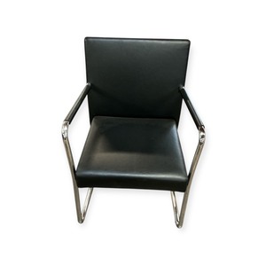 lot 18 image: One Brayton Executive Side Chair Black Leather