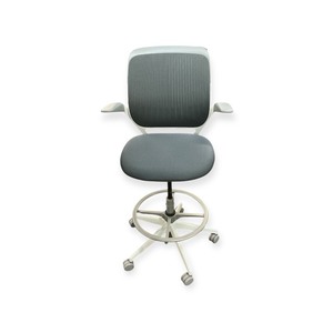 lot 19 image: Steelcase Cobi Draft Chair GreyWhite Retails new for $899