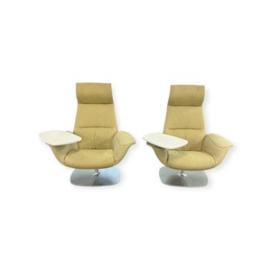 lot 47 image: Coalesce Massoud Lounge Chair w Tablet Arm Retails new for over $2000