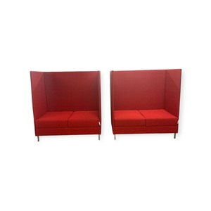 lot 85 image: Dauphin Atelier Red Privacy Booth  Bench Guest Seating