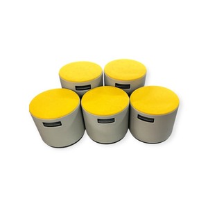 lot 80 image: Steelcase Turnstone Buoy Yellow & Grey Seats that retail new for $395 each