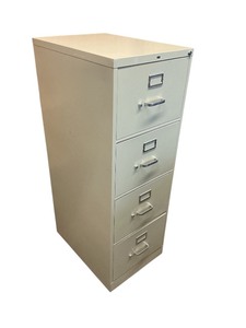 lot 107 image: Four Drawer Vertical Filing Cabinet 52 x 25x18