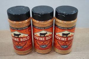 lot 25 image: 3 Plowboys BBQ Bovine Bold Rub - 14oz
