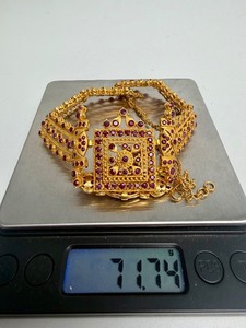 Genuine 22K Gold Necklace w/Rubies