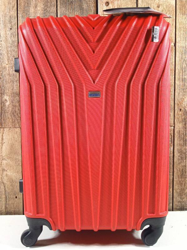 lot 2 image: InUSA Vasty Lightweight Hardside Medium Checked Spinner Suitcase