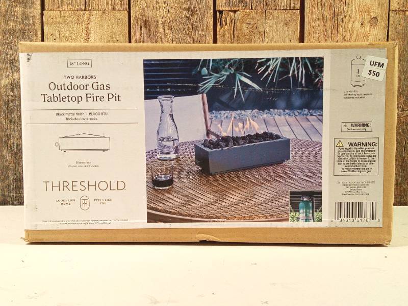 lot 3 image: Threshold - Two Harbors 15 Patio Tabletop Fireplace Black