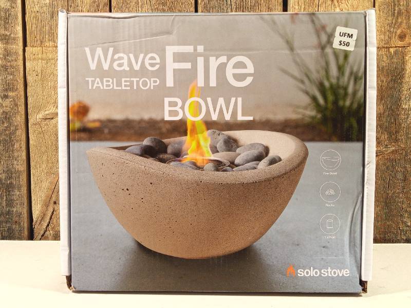 lot 4 image: Solo Stove - Wave Tabletop Natural Firebowl Fireplace