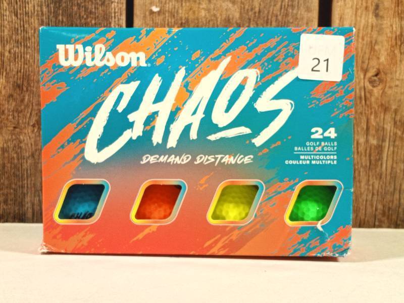 lot 21 image: Wilson Chaos Golf Balls - 24pc