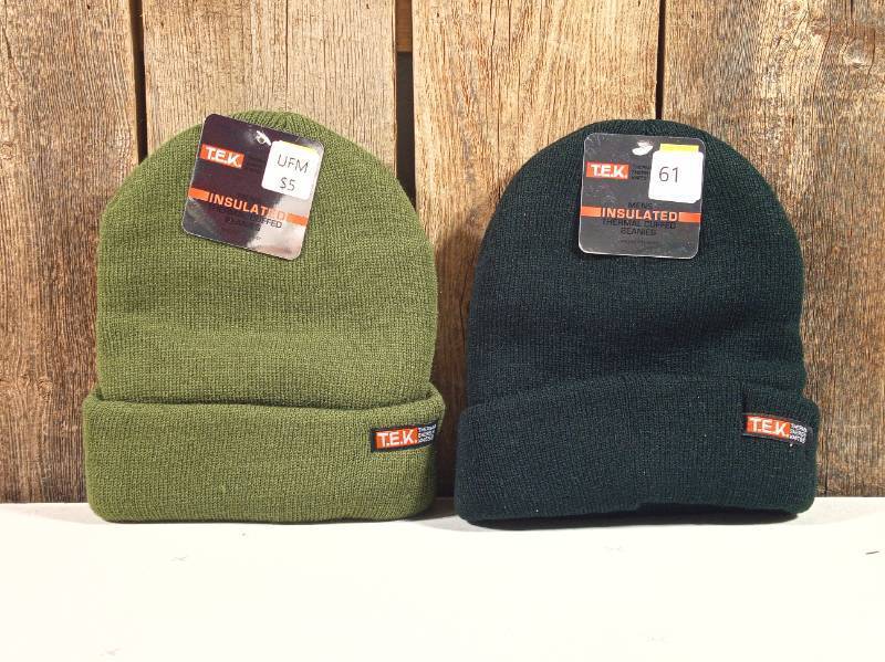lot 61 image: T.E.K. Classic Thermal Beanie, Black & Green