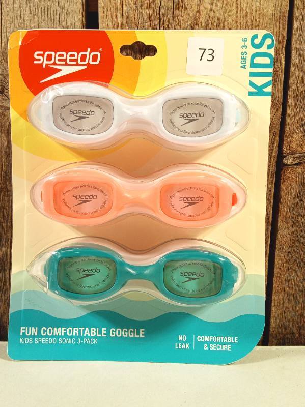 lot 73 image: Speedo Endcap Kids - 3pk Swim Goggles for Ages 3-6