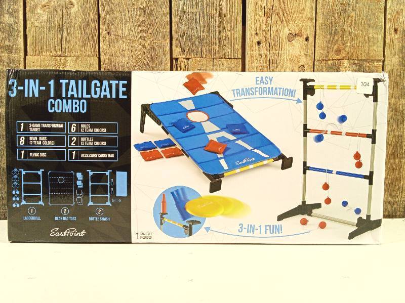 lot 104 image: EastPoint 3-in-1 Bean Bag, Ladderball, Bottle Smash Outdoor Game