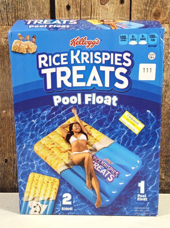 lot 111 image: Giant Rice Krispies Pool Float  68in x 43in x 8.5in