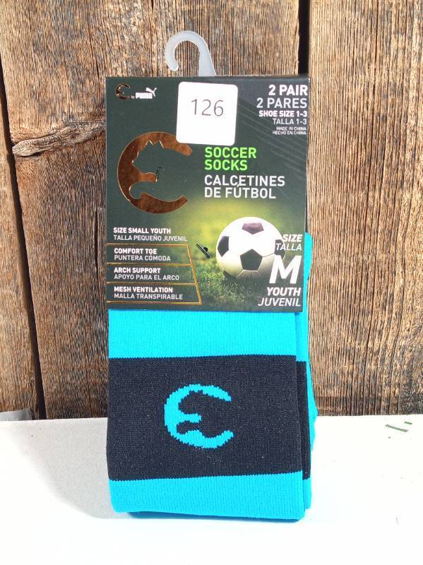 lot 126 image: .ProCat by Puma Kids Over the Knee Athletic Socks - BlueBlack