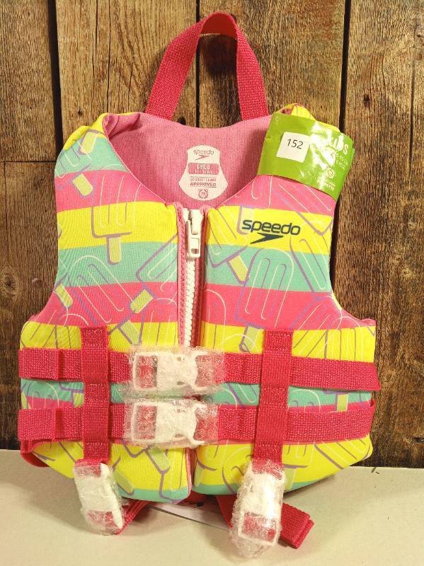 lot 152 image: Speedo Child PFD Life Jacket Vest Pink Popcicle