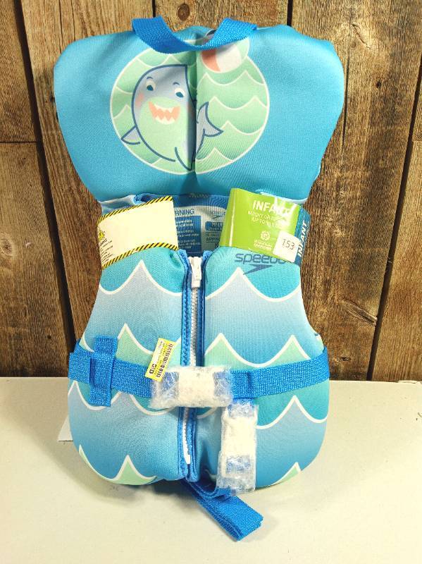 lot 153 image: Speedo Infant Life Vest - Blue Shark