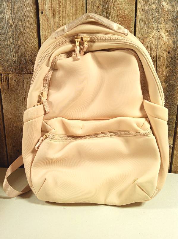 lot 155 image: Faux Neoprene 17 Backpack Tan - All In Motion