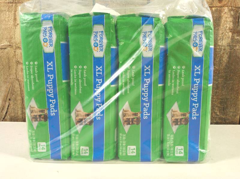 lot 159 image: Forever Pals X-Large Puppy Pads, 14 ct  (set of 4)