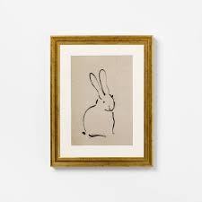 lot 170 image: 14x18 Bunnies Framed Art - Threshold