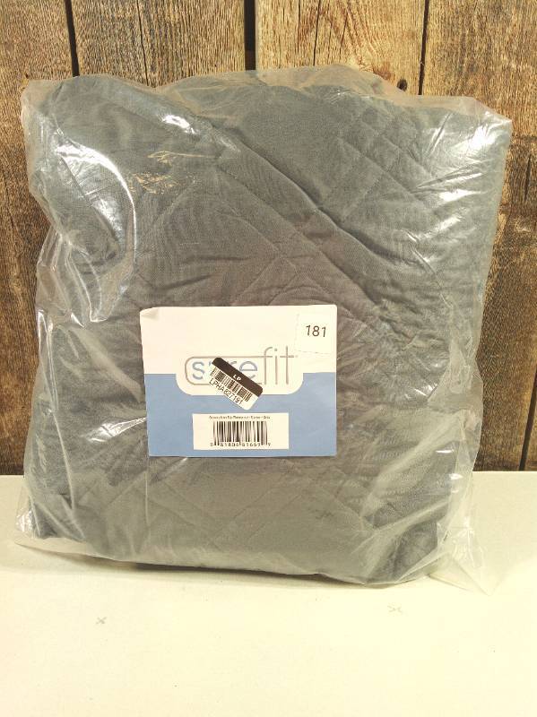 lot 181 image: Sure Fit Gemma Corner Sectional Sofa Furniture Waterproof Pet Protector Cover Gray Microfiber, Non-Slip Backing