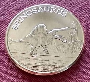 lot 1 image: Spinosaurus 1 oz Copper Round
